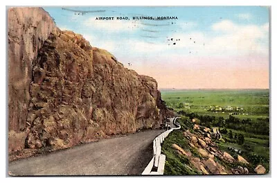 Airport Road Billings Montana Postcard • $4.44