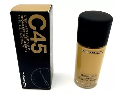 New In Box! Mac Studio Fix Fluid Foundation SPF 15 - C45 -30ml / 1 Oz • $14.99