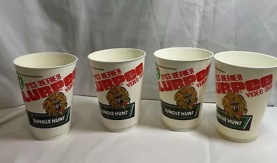 1983 7-11 Video Game Slurpee Cups Four (4) Jungle Hunt Cups • $15.99