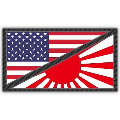 Japan American USA Rising Sun Flag Sticker Decal Vinyl Japanese America US Naval • $26.99
