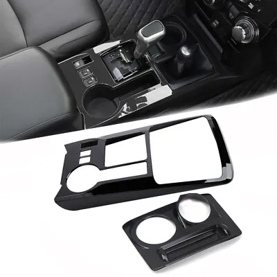 Black Gear Shift Box Cup Holder Panel Decor Cover Trim Bezels For 4Runner 2010+ • $34.59