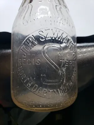 John Szymanski North Dartmouth Mass Vintage Quart Embossed Milk Bottle • $22.50