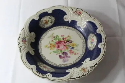 B3 / Mature Plate - Floral Motif - Blue/White - Bareuther Bavaria Ø 30 CM S260 • $50.71