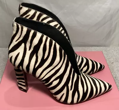 Moda In Pelle Weldi Zebra Print High Heel V-Cut Shoe Boots Sz UK 6 / 39 £100 • £43.99