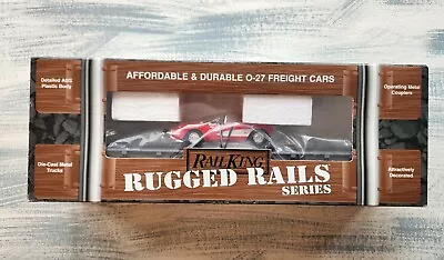 MTH 33-7601 Rugged Rails O27 NYC Flat Car W/ 1957 Corvette NOS RailKing T014 • $20