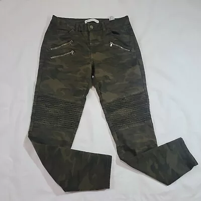 Zara CAMOUFLAGE Womens Skinny Jeans Army GREEN US Sz 8 *Minor Flaw • $22.99