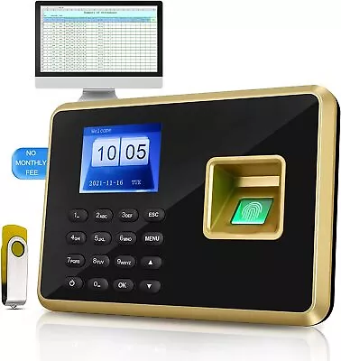 £55 • Buy Clocking In Machine For Small Business Fingerprint Time Clock Office Punch Clock