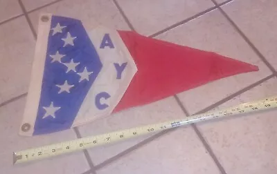 AYC ASSOCIATED YACHT CLUB Flag Buntings Boat Pennant BURGEE Nylon LAKE ERIE VTG • $99.99