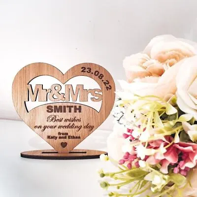 5th Anniversary Gift Wedding PERSONALISED Husband Wife Engraved 5 Years Wood • £9.99