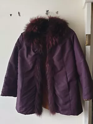 Marina Renaldi Sport Burgundy Fur Crafted Jacket • £50