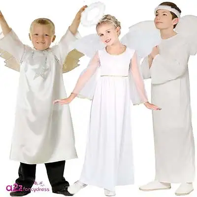 £11.95 • Buy Boys Girls Nativity Angels Childrens Christmas Festive Fancy Dress Costumes