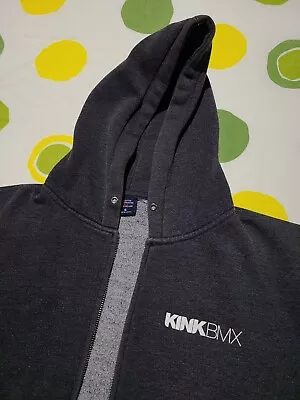 Vintage 90's Kink BMX Hoodie Size Small Gray Worn Faded • $55