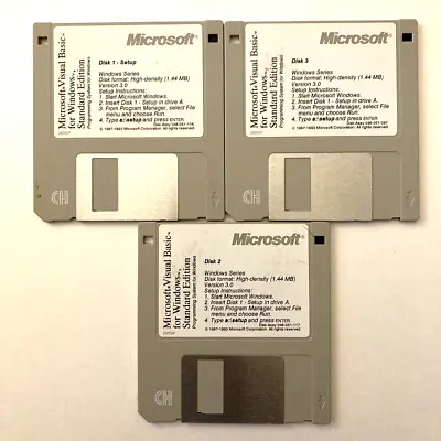 Microsoft Visual Basic 3.0 Standard Edition 3.5  Disks Only • $7