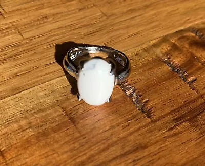 White Boho Marble-like Ring Size 6 • $3.99