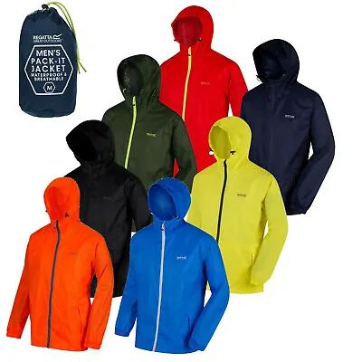 £21.99 • Buy Regatta Mens Rain Pack Jacket Waterproof Breathable Hooded Packable Mac In Bag