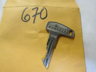 Vintage Kawasaki OEM Factory Pre Cut Motorcycle Key # 670 • $12.99