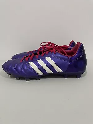 Adidas Adipure 11Nova FG 11Pro Purple/White Soccer Boots Shoes Size US 9 1/2 • $59.95