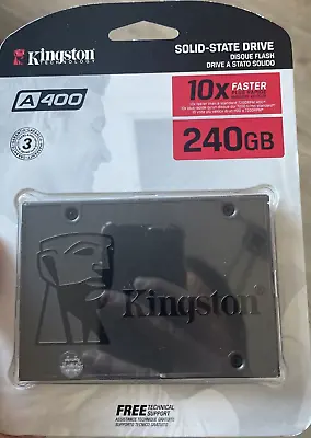 Brand New Sealed Kingston 240GB SSD A400 Solid State Hard Drive 2.5  SATA 3.0 • £29.99
