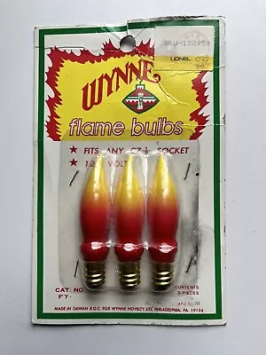 Wynne Flame Candle Bulbs-3 In Package-C7.5-original Pack-unused Vintage • $12.50