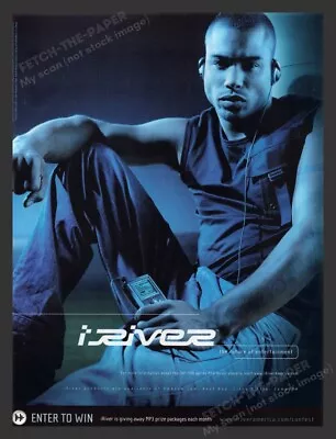 £9.78 • Buy IRiver IHP-100 MP3 Player Man Sitting 2000s Print Advertisement Ad 2004