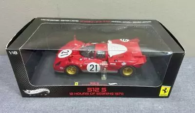 Hot Wheels Elite 1970 Sebring 12 Hours Winning Ferrari 512 S Mario Andretti 1/18 • $149.99