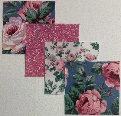 48 Cabbage Roses Fabric 5  Charms Squares Quilt Bundle 100% Cotton  Quilting • $9