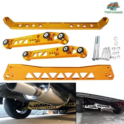 Gold For 92-95 Honda Civic EG Rear Lower Control Arm + Tie Bar + Subframe Brace  • $120.55