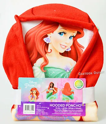 Disney Ariel Beach Bath Poncho Hooded Towel Birthday Gift The Little Mermaid New • $17.99