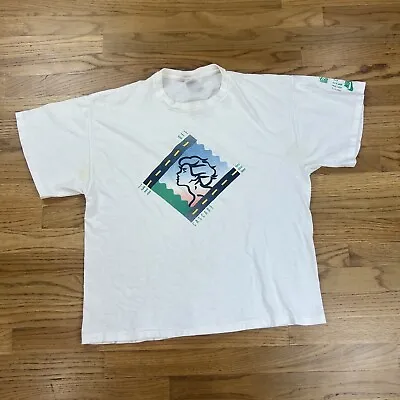 Vintage 80s Nike Cascade Run Off 1988 Single Stitch T Shirt Size L USA • $25