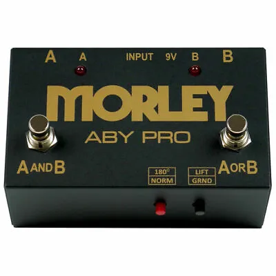 Morley ABY Pro 2-Button ABY Signal Switcher Pedal Silent Switching Reverse Pola • $239.10