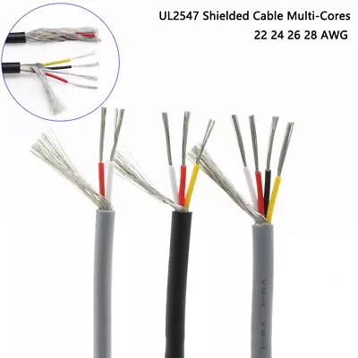 UL2547 Shielded Cable Multi-Cores 22 24 26 28 AWG Headphone Signal Wire RoHS • $5.07