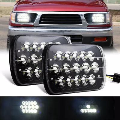 2pcs 5X7  7x6'' Black LED Headlights Hi/Lo Beam For Toyota Tacoma Nissan Truck • $35.99