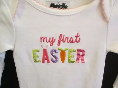  My First Easter  Long Sleeve Crawler By Mud Pie Size 0-6 Months NWT • $19.95