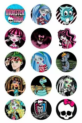 Bottle Cap Images Necklace Images 1in Circle Images Precut Monster High Bund • $3.25