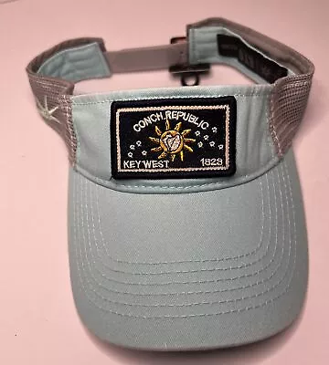 Conch Republic Key West 1828 Sky Blue/Gray Meshback Visor Hat NWT • $16.99
