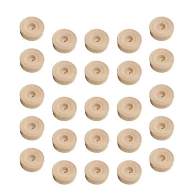 35 Pcs Painting Wood Toy Craft Toy Treaded Wheels Unfinished Wood Wheels • £13.79