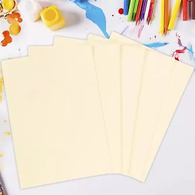 A5 Pastel Cream Card 50 Sheets 160gsm Printer Photocopier Coloured Revision Card • £3.99