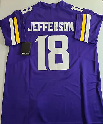 Mens Stitched NWT Vikings Jersey #18 Justin Jefferson Size SMLXL2XL3XL *NEW • $42.99