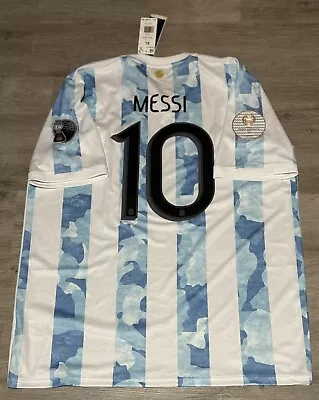 BNWT Argentina 2021 Copa America Final Messi Adidas Aeroready Jersey XL GE5475 • $1000