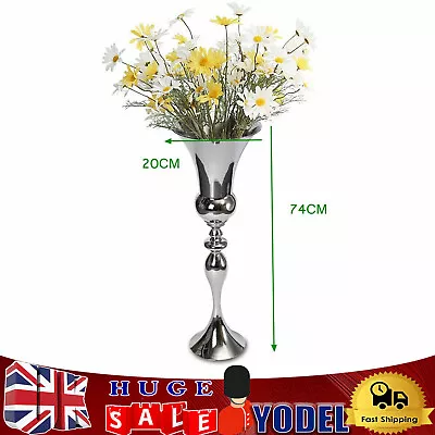 Large Flower Vase Tall Floor Standing Vase Large Glass Urn Wedding Table 74cm UK • £37.41