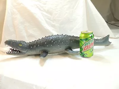 Rare Large Soft Rubber Mosasaurus Real Feel Dinosaur 26” Figure Toy Figurine • $16