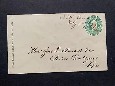 1870s LOUISIANA STEAMBOAT COVER MANUSCRIPT CANCEL LA ! NEW ORLEANS SHIP COVER !! • $9.99