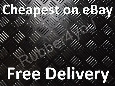 £1.99 • Buy Best 5 Bar CHECKER - PLATE Rubber Garage Flooring Matting 1.5m Wide 3mm Thick