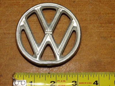 1953-59 O.G. Used VW Volkswagen Oval Type 1 Bug 4-tab Hood Ornament Emblem • $49.99