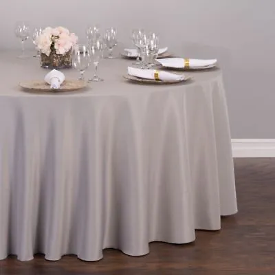 LinenTablecloth 132 In. Round Polyester Tablecloths 33 Colors! Wedding Event • $13.29