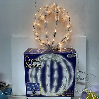 Outdoor Yard Decoration 10  Lighted Garden Hanging Balls Foldable Sphere Clear • $18.75