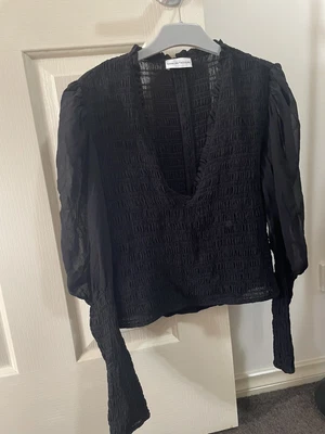 $70 • Buy Scanlan ￼Theodore Black Silk Top Shirt 6 XS