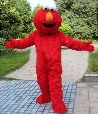 2024 Red Sesame Street Elmo Monster Mascot Costume Suit Party Fancy Dress Adult • $79.99