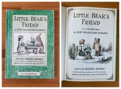 Vtg 1960 First 1st Edition Maurice Sendak LITTLE BEAR'S FRIEND Minarik HC Book! • $4.99