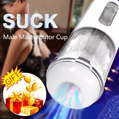 Male Masturbators Pussy Realistic Stroker Cup Penis Masterbaters Men Sex-Toys • $11.95